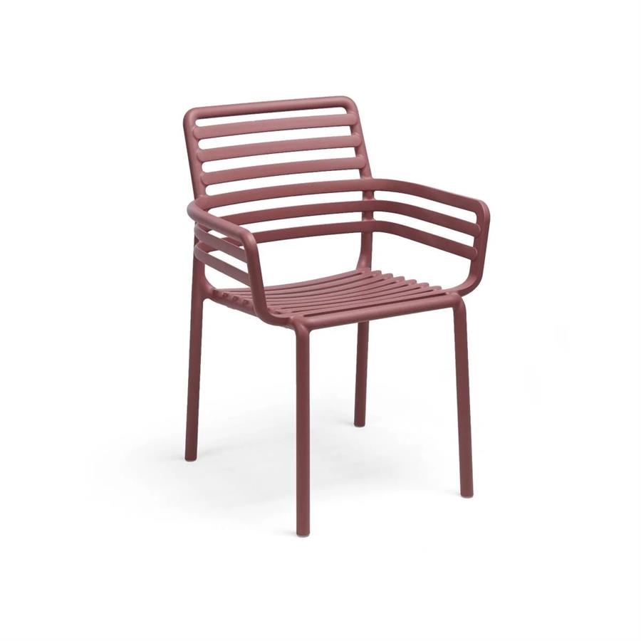 SEDIA CON BRACCIOLI DA ESTERNO DOGA MARSALA CM.60X57X84