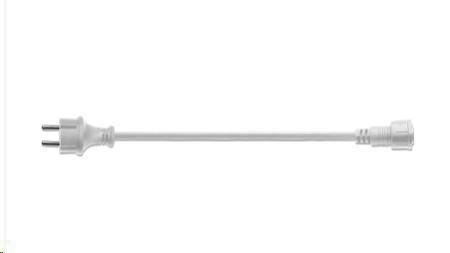 CAVO 0,5 MT CON CONNETTORE IP65 E SPINA SCHUKO  BIANCO