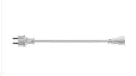 CAVO 0,5 MT CON CONNETTORE IP65 E SPINA SCHUKO  BIANCO