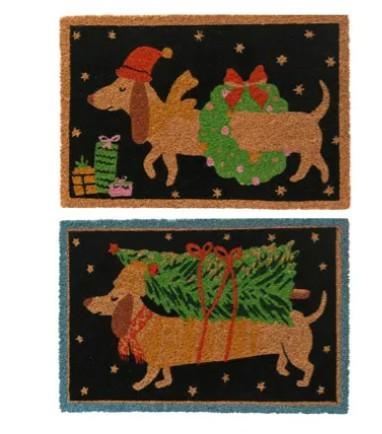 ZERBINO NATALE IN FIBRA DI COCCO 2 ASS MULTICOL 60x40CM