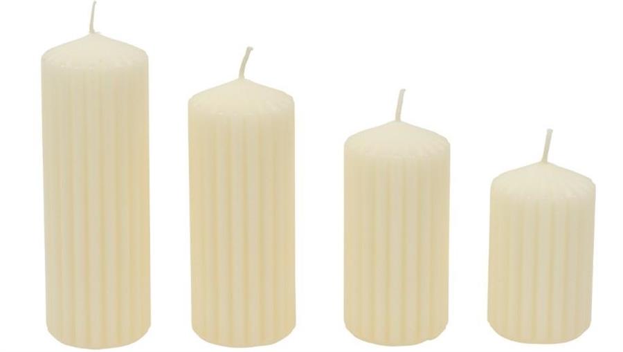 CANDELE IN PARAFFINA AVORIO D5xH14 CM