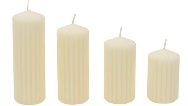 CANDELE IN PARAFFINA AVORIO D5xH14 CM
