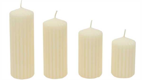 CANDELE IN PARAFFINA AVORIO D5xH14 CM