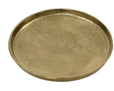 CENTROTAVOLA TONDO ALLUMINIO ORO D.35XH.2.5CM