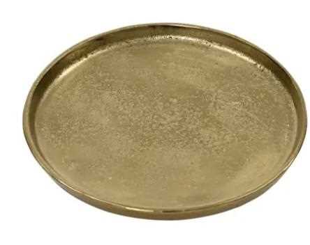 CENTROTAVOLA TONDO ALLUMINIO ORO D.35XH.2.5CM