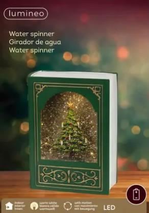 LIBRO VERDE PVC LED MOVIM.ACQUA 7 x17xH.23,5 cm BATT.