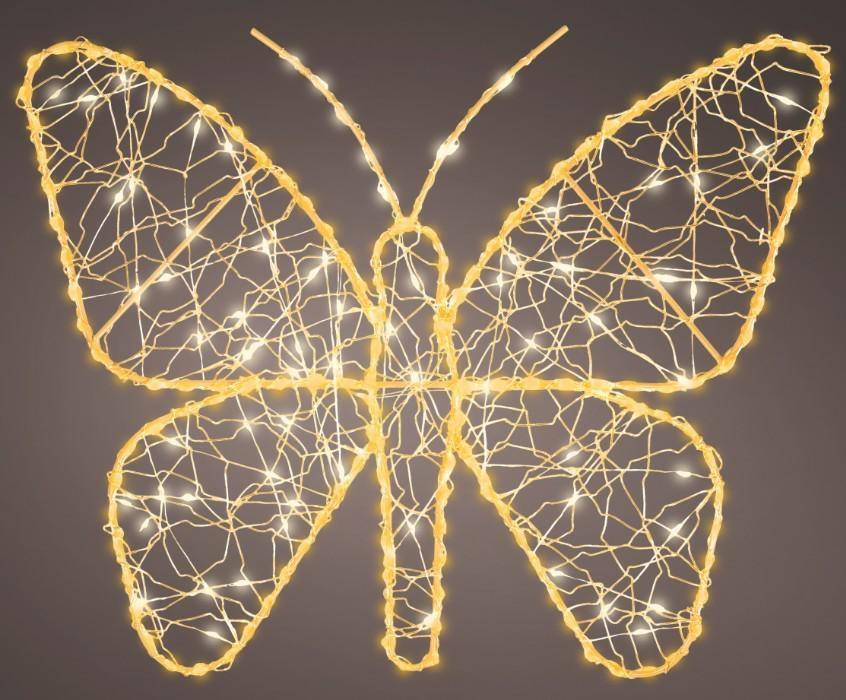 FARFALLA ORO METALLO MICROLED 38XH.30CM