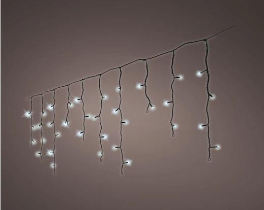 TENDA LUMINOSA 490LED LUCE FREDDA MT.20 FILO NERO IP44 TIMER