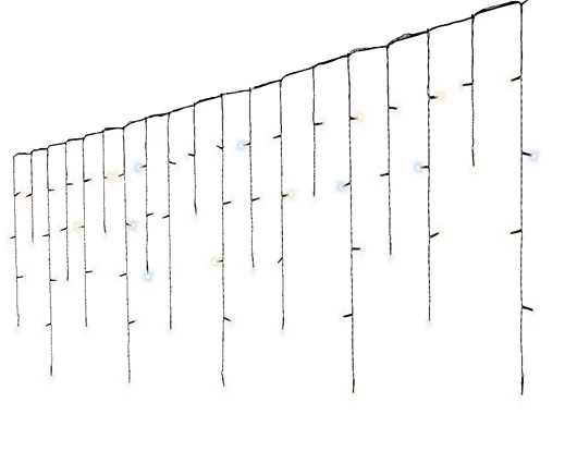 TENDA LUMINOSA 175LED LUCE CALDA+FREDDA MT7,5 FILO NERO IP44