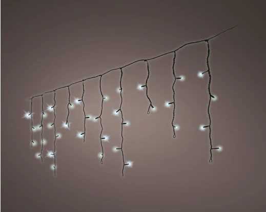 TENDA LUMINOSA 259LED LUCE FREDDA MT.11 FILO NERO IP44 TIMER