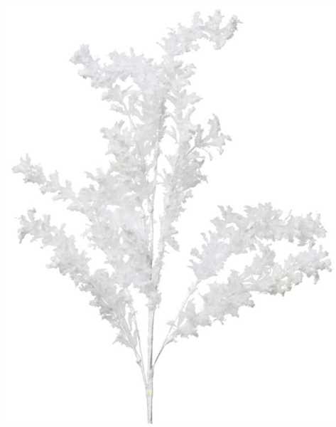 RAMO IN POLIESTERE C/FOGLIE BIANCHE 7X3XH.75CM