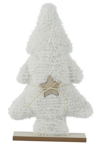 ALBERO NATALE IN POLIESTERE BIANCO C/BASE COMPENSATO 6X24XH.