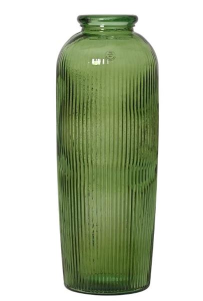 VASO VETRO RICICL. VERDE D.27XH.72CM