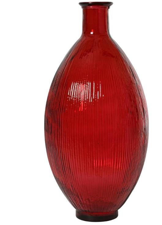 VASO VETRO RICICL. OXBLOOD D.29CM X H.59CM