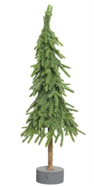 ALBERO NATALE GNOMO MINI VERDE SU BASE CM H45