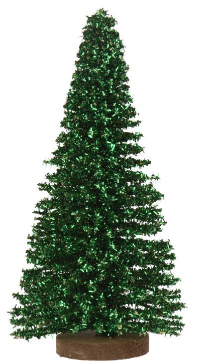 ALBERO DI BAMBOO CON GLITTER VERDE D.24X H.60CM