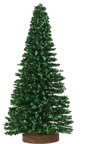 ALBERO DI BAMBOO CON GLITTER VERDE D.24X H.60CM