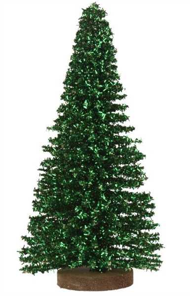 ALBERO DI BAMBOO CON GLITTER VERDE D.14X H.39CM