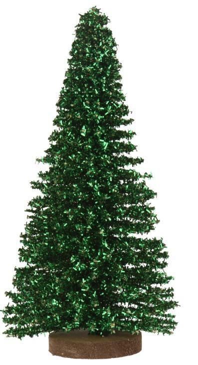 ALBERO DI BAMBOO CON GLITTER VERDE D.12X H.30CM