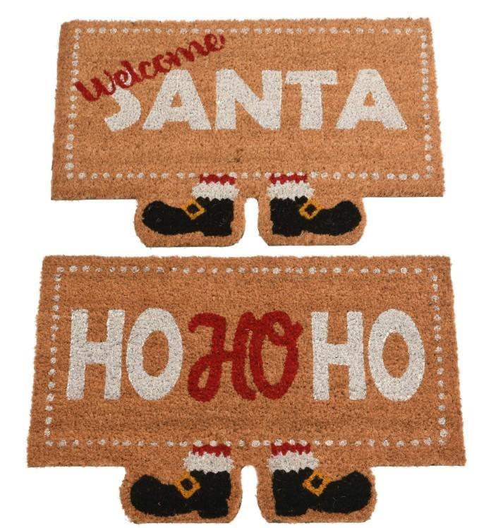 COIR DOORMAT SANTA FEET 2ASS.60X40CM NATURAL