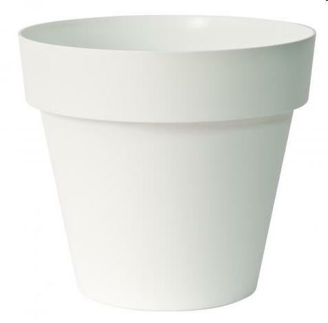 VASO DA ESTERNO TONDO MITU PAC BIANCO CM.Ø50XH45 IN RESINA