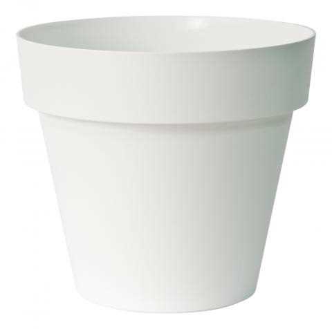 VASO DA ESTERNO TONDO MITU PAC BIANCO CM.Ø50XH45 IN RESINA