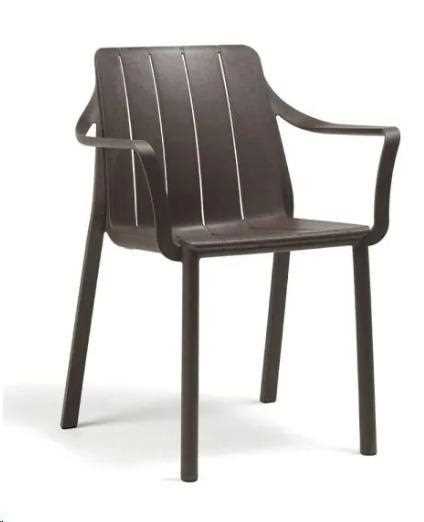 SEDIA TIBERINA CON BRACCIOLI TERRA PPF-R CM.59X55,5XH81