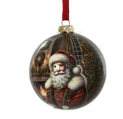 PALLINA IN SCHIUMA SANTA CLAUS D.8CM
