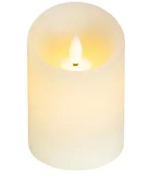 CANDELA LED L.CALDA CERA CREMA D.7.5XH.10.5CM A BATT.
