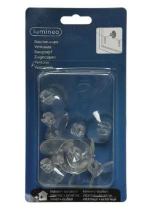 SET VENTOSE IN PVC TRASPARENTE D.3,5CM