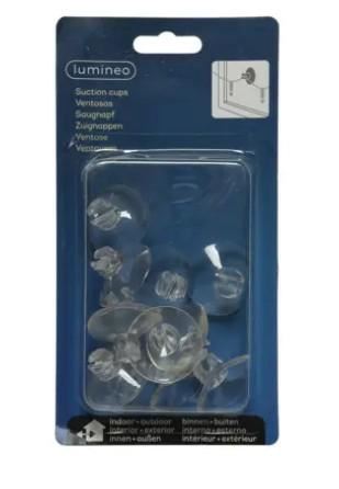 SET VENTOSE IN PVC TRASPARENTE D.3,5CM