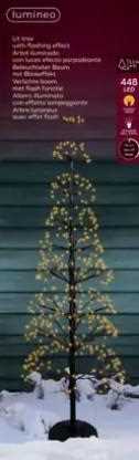 ALBERO IN FERRO/CEMENTO M.LED NERO/BIA.CLAS. D.45XH.120CM