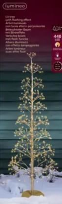 ALBERO IN FER./CEMENTO M.LED ORO/BIA.CALD/CLASS.D.45XH.120CM