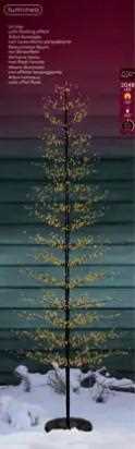 ALBERO IN FERRO/CEMENTO M.LED NERO/BIA.CLAS. D.110XH.270CM