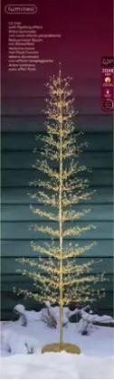 ALBERO IN FER./CEMENTO M.LED ORO/BIA.CALD/CLAS.D.110XH.270CM