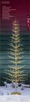ALBERO IN FER./CEMENTO M.LED ORO/BIA.CALD/CLAS.D.110XH.270CM