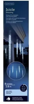 CATENA 8 GHIACC. PVC 192LED CM28XM2,8 F/TRASP. LUCE FREDDA