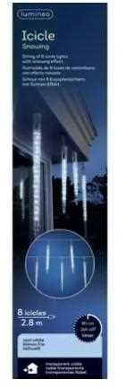 CATENA 8 GHIACC. PVC 192LED CM28XM2,8 F/TRASP. LUCE FREDDA