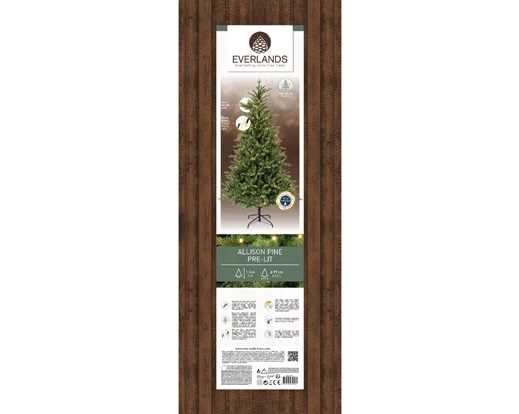 ALBERO NATALE PE/PVC ALLISON 430LED L.CALDA/CLAS.Ø127XH210CM
