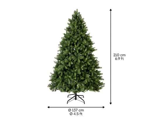 ALBERO NATALE PE/PVC FREIBURG PINE Ø137XH.210CM