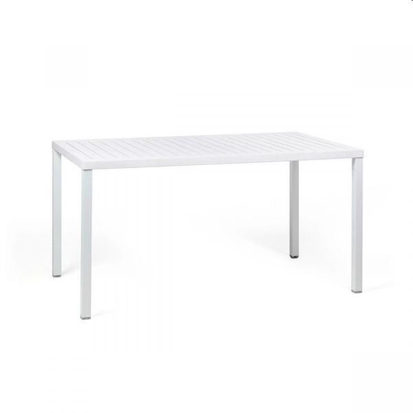 TAVOLO DA ESTERNO CUBE BIANCO CM.140X80X75,5H