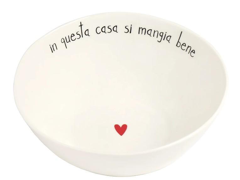 INSALATIERA CERAMICAD.20X7.8CM IN QUESTA CASA SI MANGIA BENE