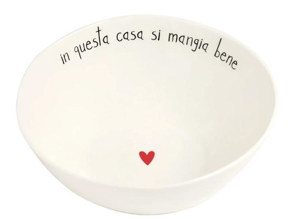 INSALATIERA CERAMICAD.20X7.8CM IN QUESTA CASA SI MANGIA BENE
