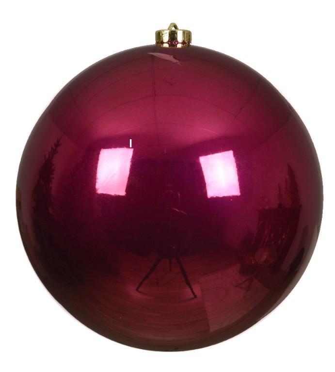 SFERA NATALE POLISTIRENE LUCIDA D.20CM OXBLOOD