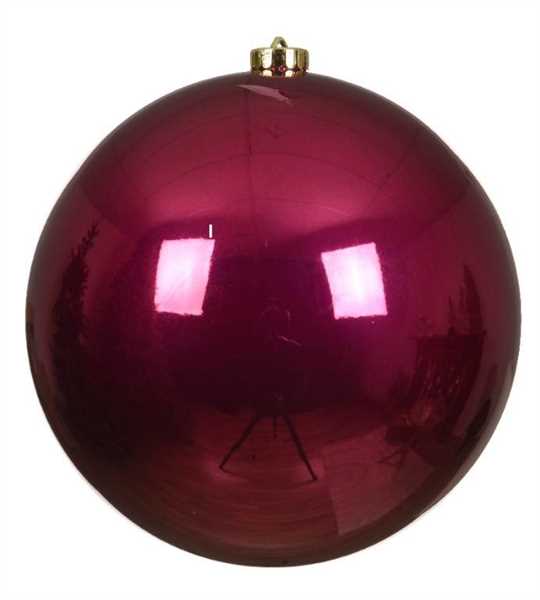 SFERA NATALE POLISTIRENE LUCIDA D.20CM OXBLOOD