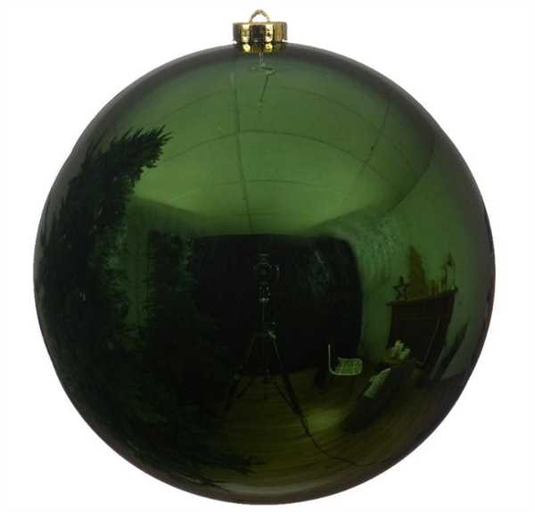 SFERA NATALE POLISTIRENE LUCIDA D.20CM PINE GREEN