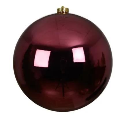 SFERA NATALE POLISTIRENE LUCIDA D.20CM DARK ROSE