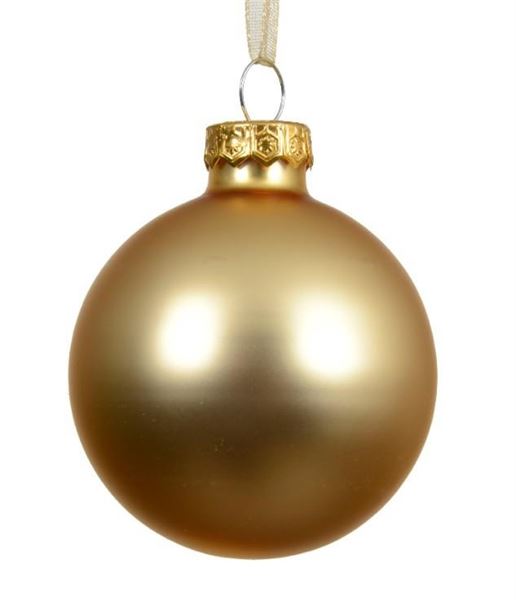 SFERA NATALE VETRO OPACA D.15CM LIGHT GOLD