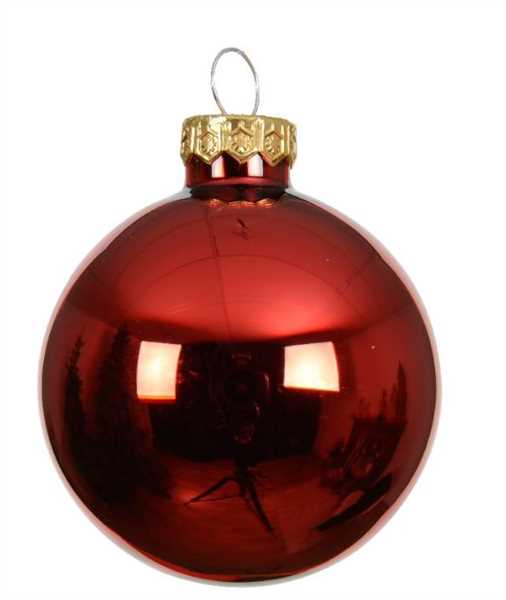 SFERA NATALE VETRO LUCIDA D.15CM CHRISTMAS RED