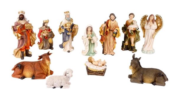 SET NATIVITÀ IN POLIRESINA 16x13xH31,5CM
